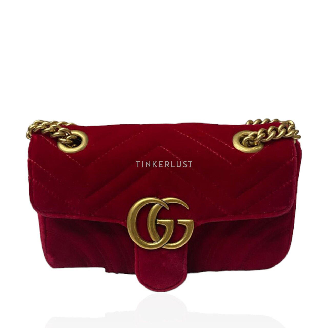 Gg marmont small matelassé shoulder bag red on sale